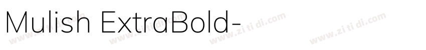 Mulish ExtraBold字体转换